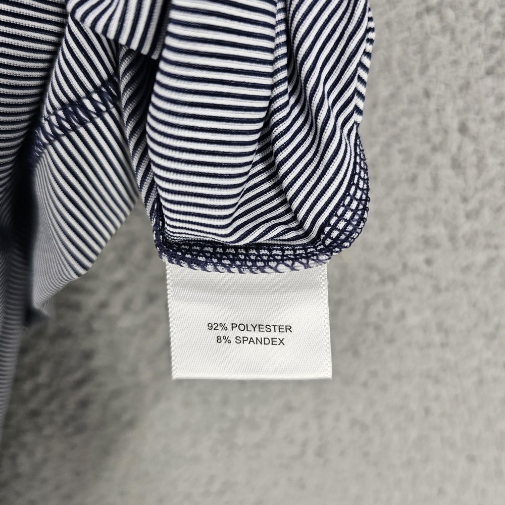 Peter Millar Polo Shirt Mens L Blue Striped Summer Comfort 2020 PGA Harding Park - Picture 5 of 10